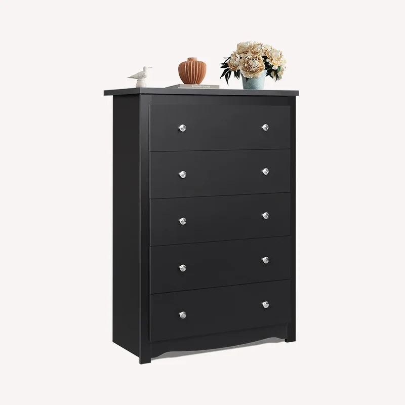 WLIVE 5-Drawer Minimalist Modern Wood Storage Chest