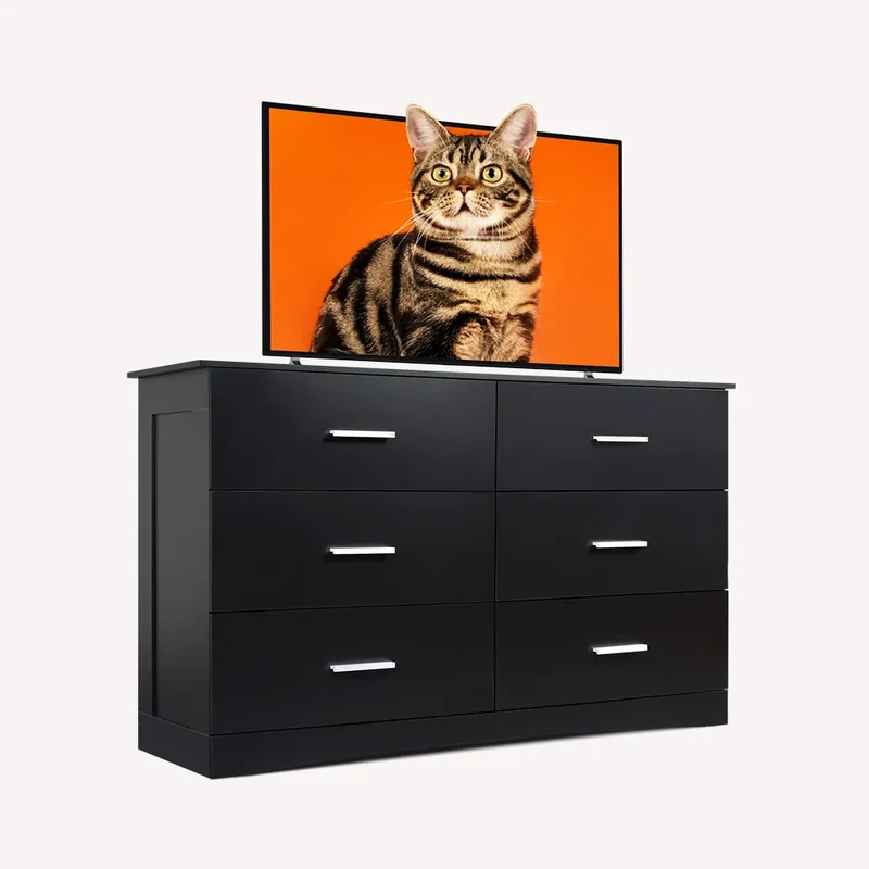 WLIVE Wide 6-Drawer Mid Century Modern Wood Dresser