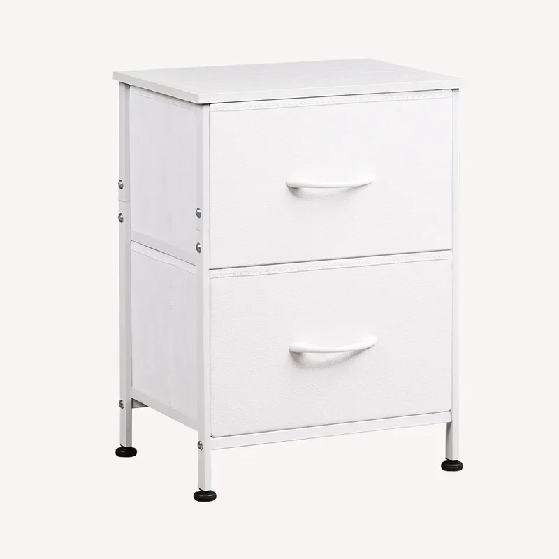 WLIVE Minimalist 2-Drawer Fabric Storage Nightstand