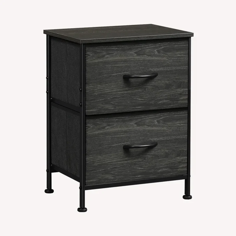 WLIVE Minimalist 2-Drawer Fabric Storage Nightstand