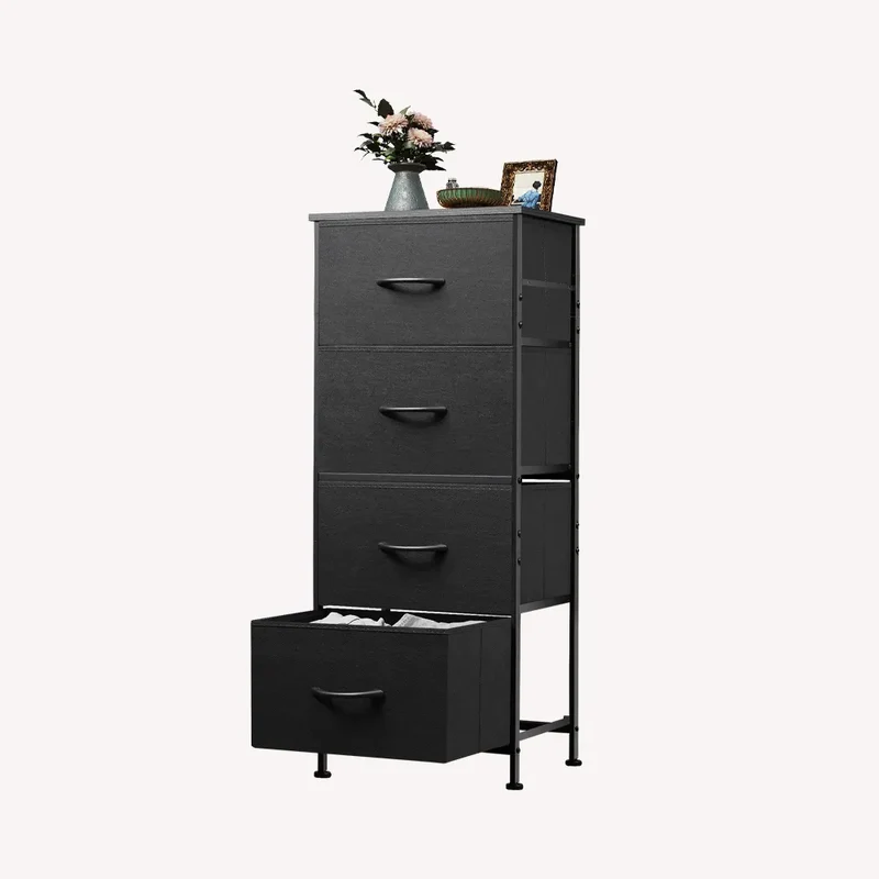 WLIVE Minimalist Tall 4-Drawer Fabric Storage Dresser