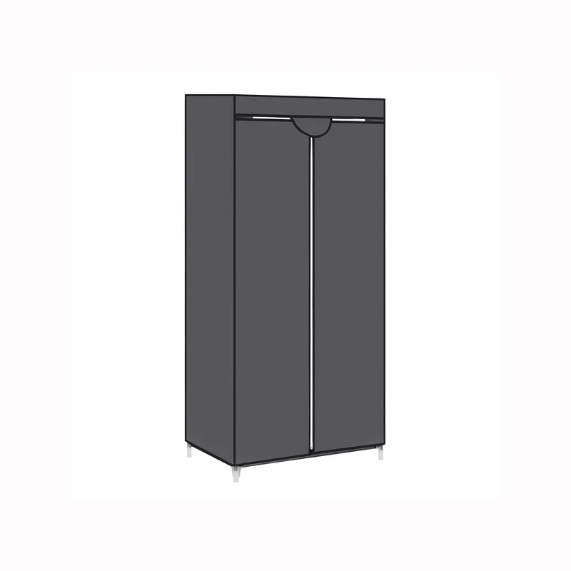 Stoffschrank mit Kleiderstange