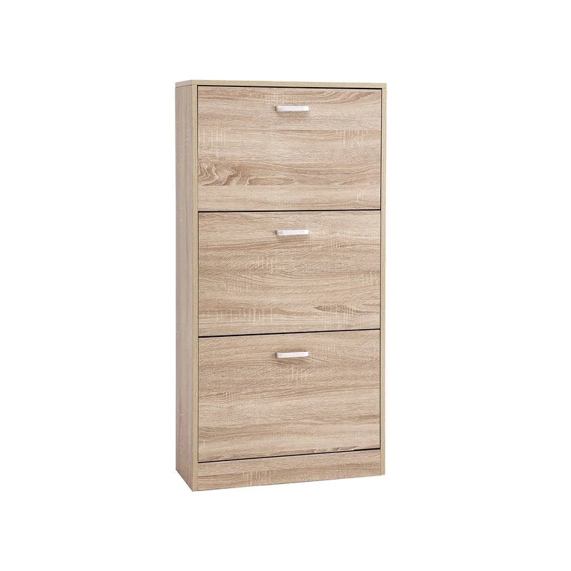 Schuhschrank mit Klappen und verstellbaren Trennwänden