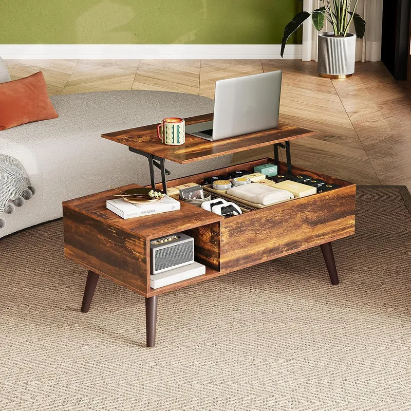 WLIVE Lift Top Coffee Table with Hidden Storage