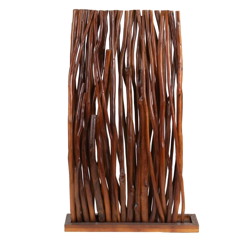 RAUMTEILER "TEKEA" | 130 cm, Teakholz | Äste Paravent