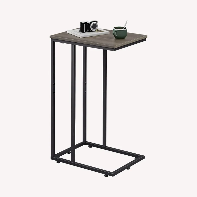 WLIVE Modern C Shaped Side Table with Large Desktop (24.92 in. H)