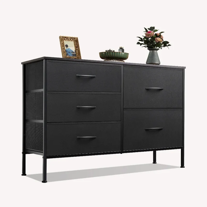 WLIVE Minimalist Fabric 5-Drawer Large Storage Dresser