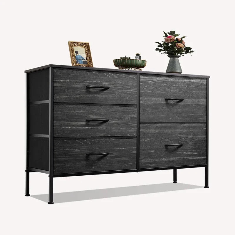 WLIVE Minimalist Fabric 5-Drawer Large Storage Dresser