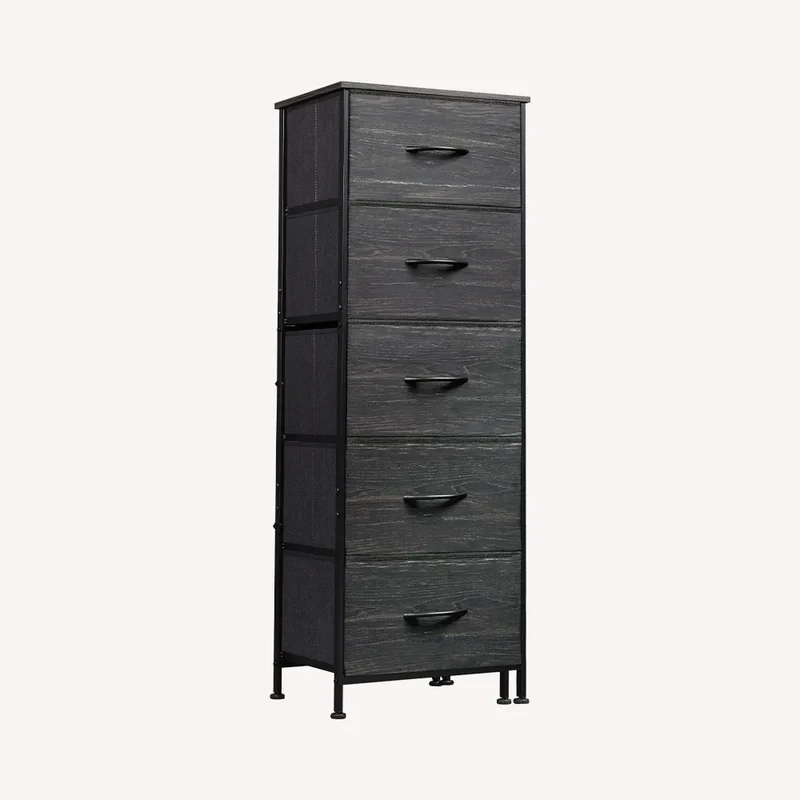 WLIVE Minimalist Tall 5-Drawer Fabric Dresser Chest