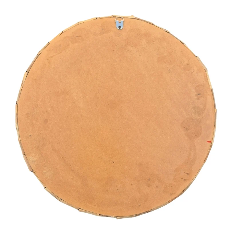 Unikat Spiegel MOSAIK 60cm rund Treibholz grau-braun Massivholz
