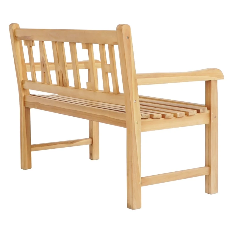 Massivholz Teak Sitzbank HEIMAT 120cm Gartenbank Holzbank