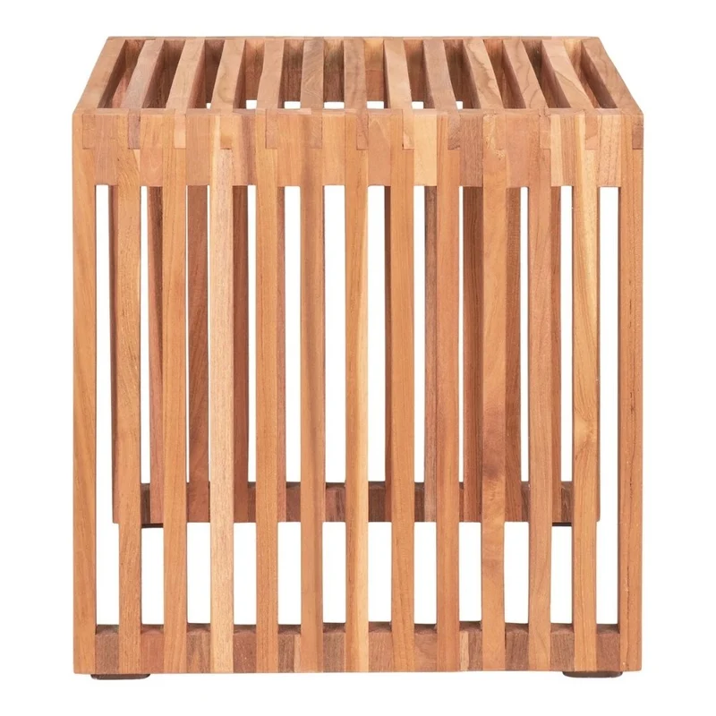 Natürlicher Beistelltisch LINETA 40cm Teakholz In-/Outdoor