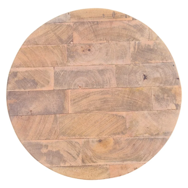 Massivholz Beistelltisch KITAR-F 40cm Mangoholz natural Hocker