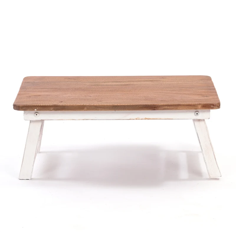 TABLETTTISCH "FOLD" | Mahagoni, 60x40 cm | Frühstückstablett | Farbe: 06 weiß-landhaus