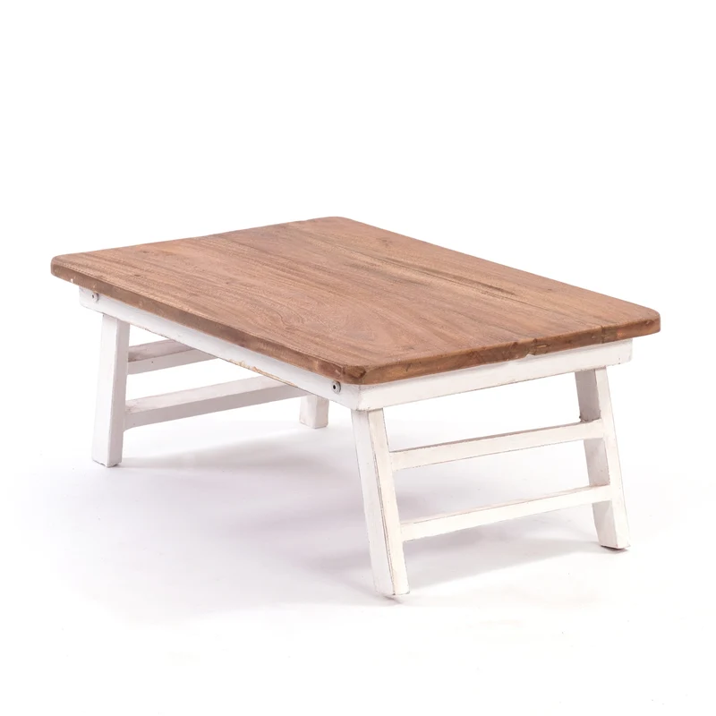 TABLETTTISCH "FOLD" | Mahagoni, 60x40 cm | Frühstückstablett | Farbe: 06 weiß-landhaus