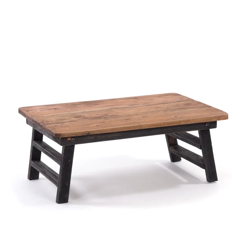 TABLETTTISCH "FOLD" | Mahagoni, 60x40 cm | Frühstückstablett | Farbe: 04 schwarz-natur
