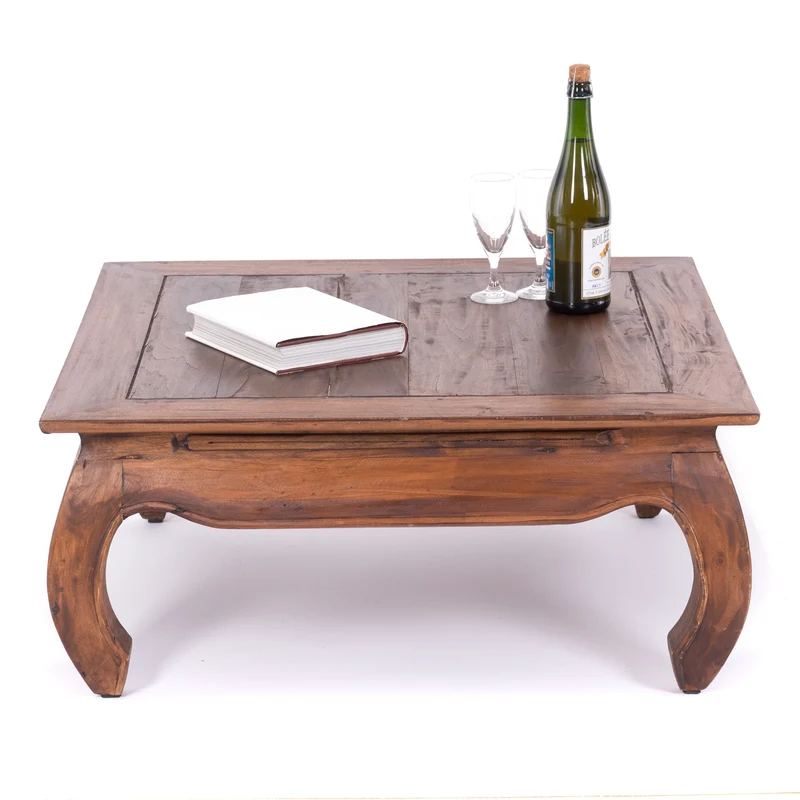 OPIUMTISCH "EAST 80" | 80x80x36 cm, Mahagoni | Beistelltisch | Farbe: 02 hellbraun