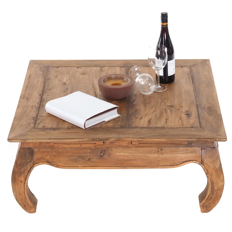 OPIUMTISCH "EAST 80" | 80x80x36 cm, Mahagoni | Beistelltisch | Farbe: 01 natur-vintage