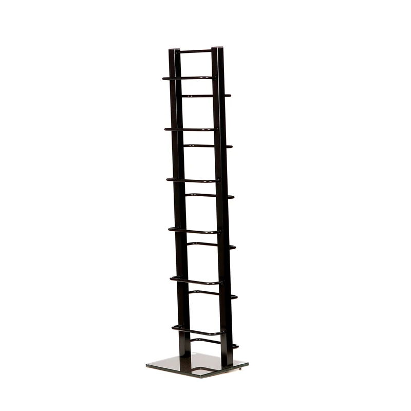 DESIGN CD STÄNDER "TOWER" | schwarz, 92 cm, Metall | für 85 CDs