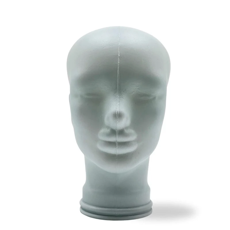 Glas KOPFHÖRERSTÄNDER voll Glanz + matt | 29cm Glaskopf Skulptur | Farbe: M02 weiss