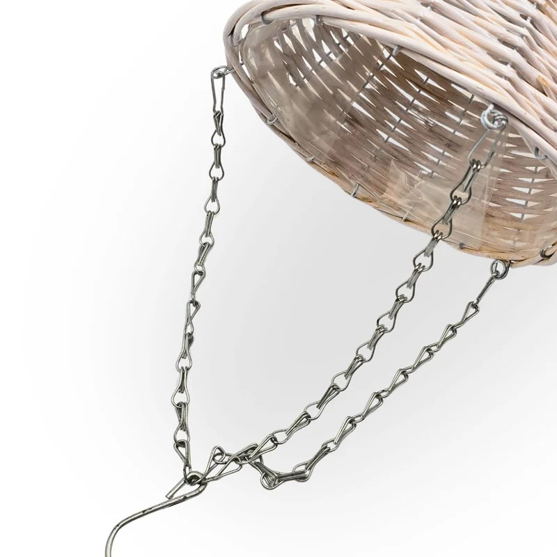 BLUMENAMPEL "BOWL" | 25 cm, Weide | handgefertigtes Korbgeflecht