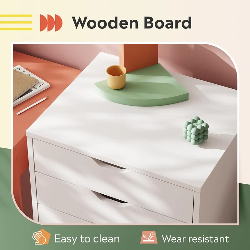 DEVAISE 7-Drawer Modern Wood Storage Dresser & File Cabinet
