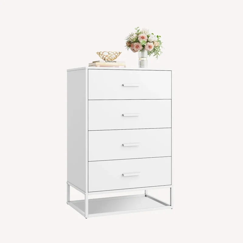 WLIVE 4-Drawer Minimalist Modern Wood Storage Chest