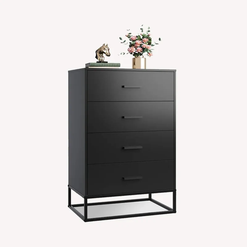 WLIVE 4-Drawer Minimalist Modern Wood Storage Chest
