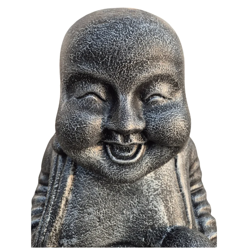 Dekorative Figur LUCKY BUDDHA 70cm anthrazit Garten Indoor