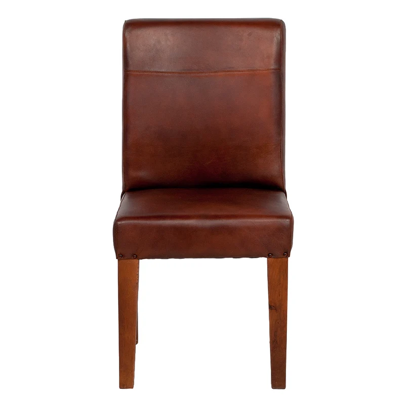 2er Set Leder Stuhl CLASSICO Brown
