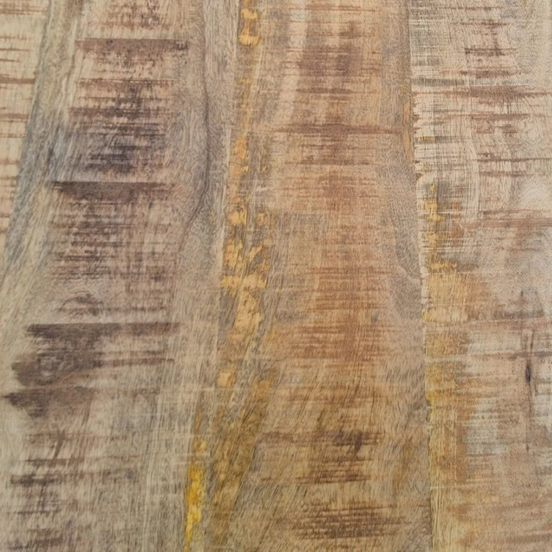 Runder Massivholz Esstisch CRAFT 120cm Mangoholz Metallgestell