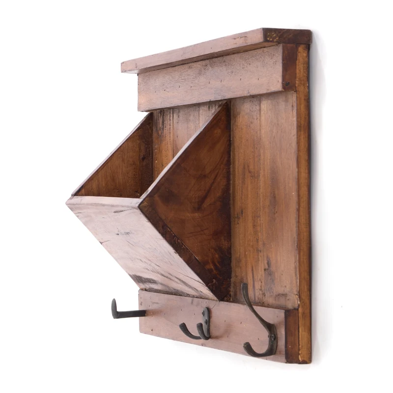 SCHLÜSSELBRETT "NATURA 50" | 50x35x13cm (BxHxT), Staufach | Garderobe | Farbe: 02 hellbraun