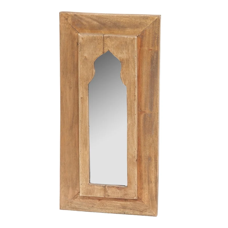 HOLZ WANDSPIEGEL"TARA" | 50 cm, Mahagoni & Teak Holz | Orient Spiegel