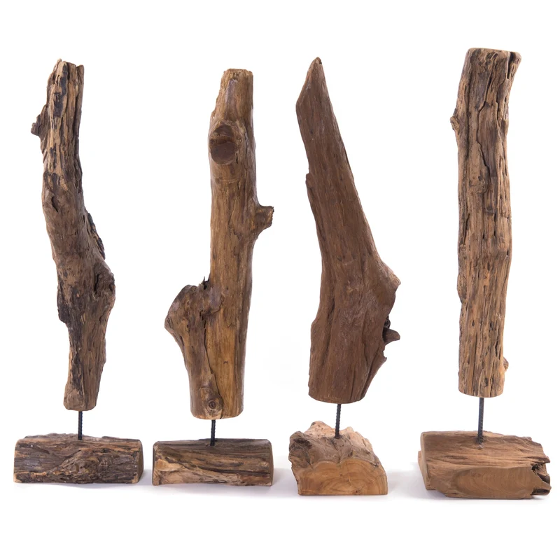 HOLZ SKULPTUR "ROOTS 100" | Wurzelholz rustikal | Teakskulptur