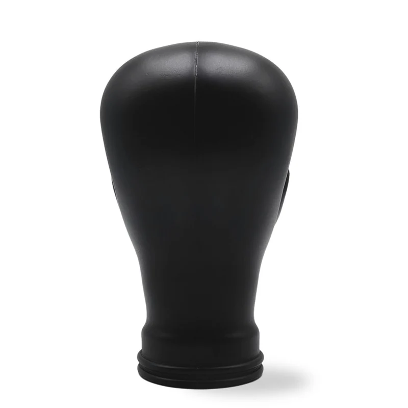 Glas KOPFHÖRERSTÄNDER voll Glanz + matt | 29cm Glaskopf Skulptur | Farbe: M01 schwarz