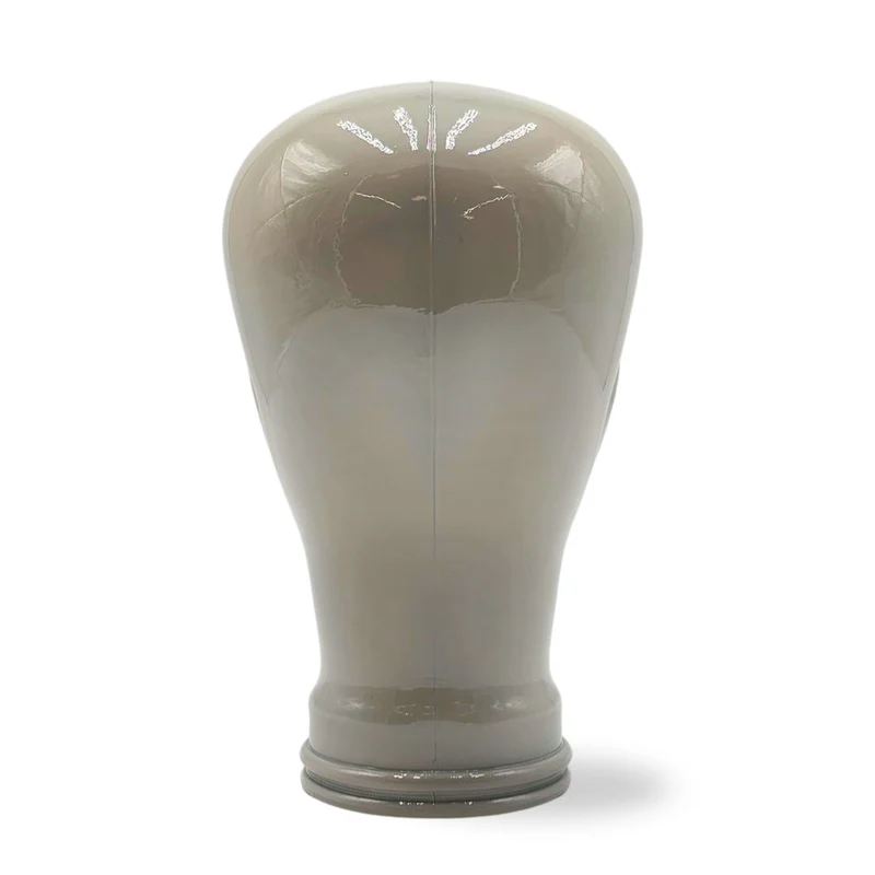 Glas KOPFHÖRERSTÄNDER voll Glanz + matt | 29cm Glaskopf Skulptur | Farbe: OP3 hellgrau
