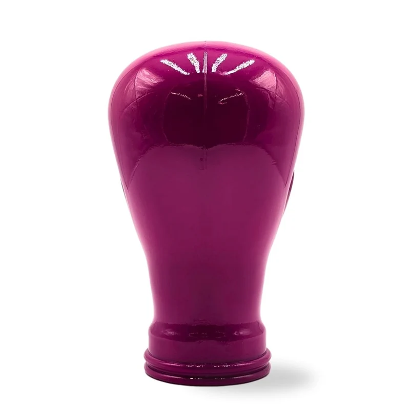Glas KOPFHÖRERSTÄNDER voll Glanz + matt | 29cm Glaskopf Skulptur | Farbe: OP2 pink