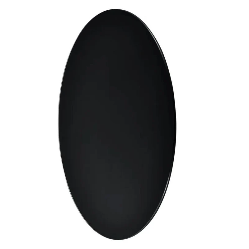 Glasplatte TERRY 70cm schwarz 8mm rund gehärtetes Glas