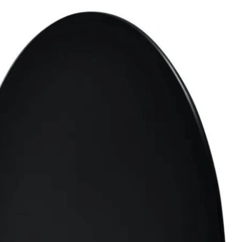 Glasplatte TERRY 60cm schwarz 8mm rund gehärtetes Glas