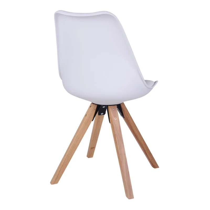 Design Stuhl SKAGEN (2er Set) weiss - Holzbeine natural