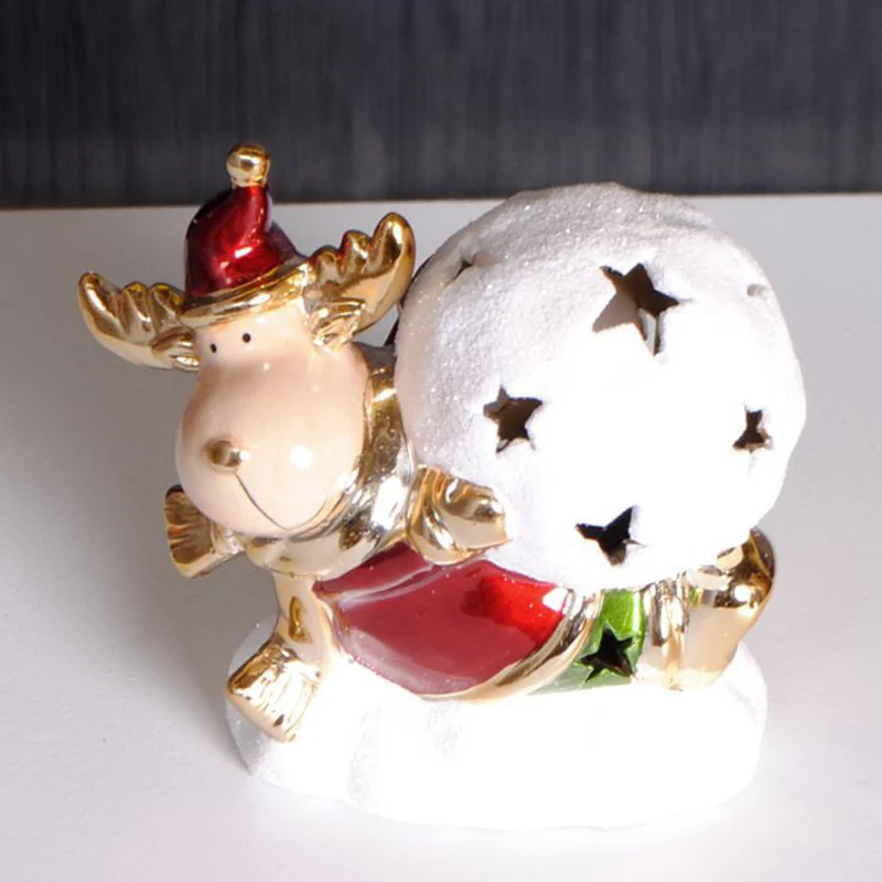 Edzard WEIHNACHTSELCH mit Schneekugel Elch Weihnachten Dekoration