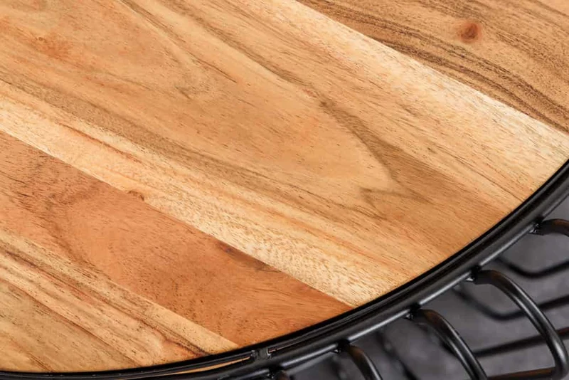 Moderner Massivholz Couchtisch PRAWDA 70cm Akazie natur