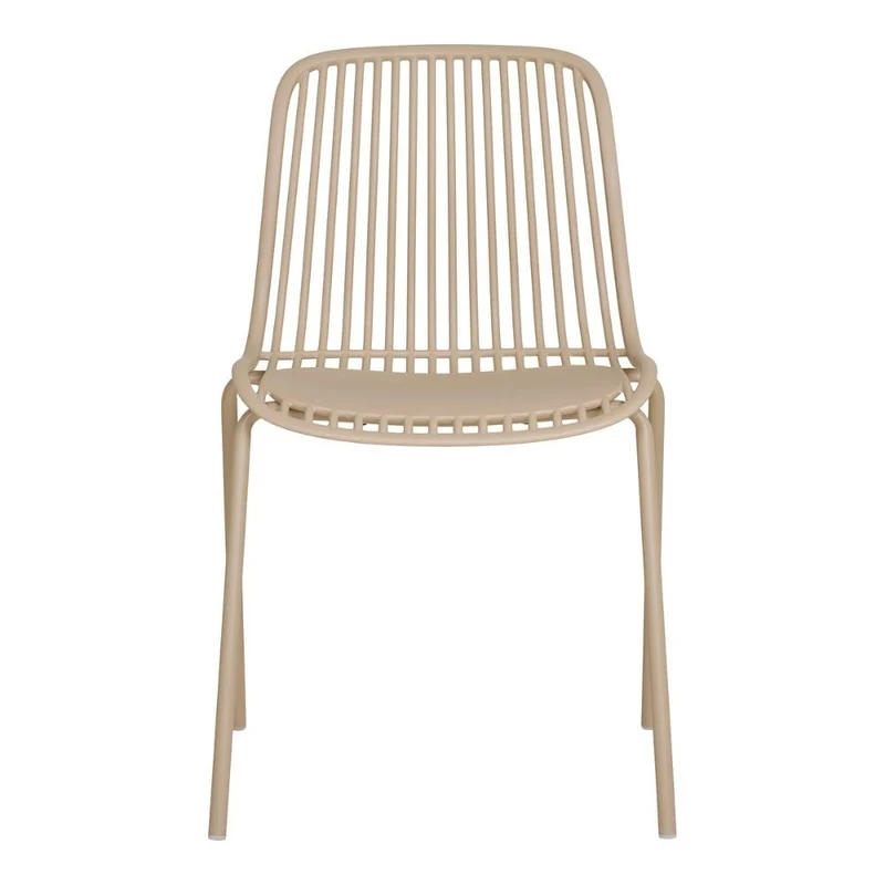 4er-Set moderner Outdoor Indoor Stuhl MANSON sand stapelbar