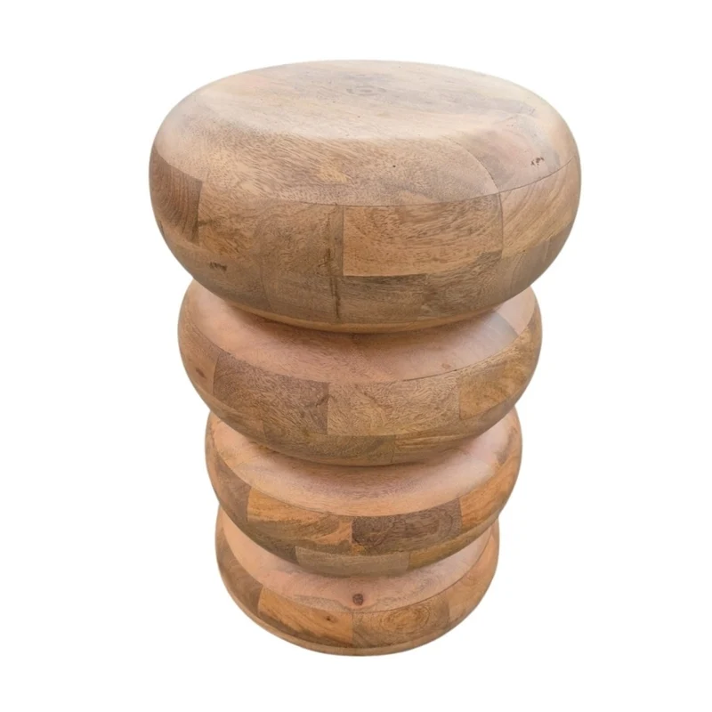Massivholz Beistelltisch KITAR-A 50cm Mangoholz natural Handmade