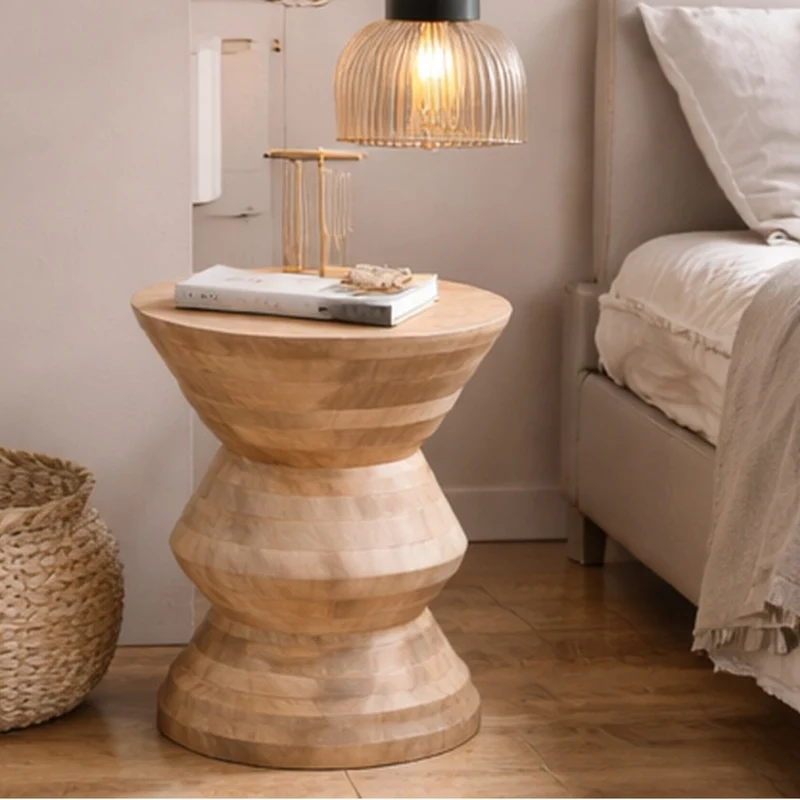 Massivholz Beistelltisch KITAR-B 50cm Mangoholz natural Handmade