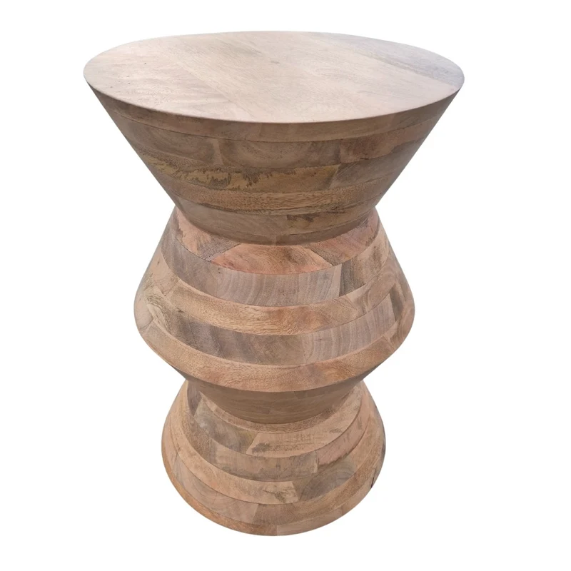Massivholz Beistelltisch KITAR-B 50cm Mangoholz natural Handmade