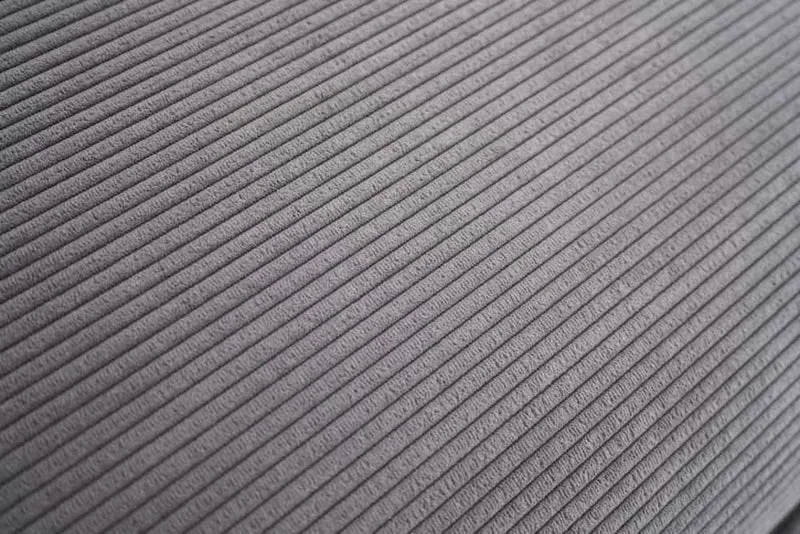 Moderner Hussenhocker PARADISO 100cm Cord grau Federkern