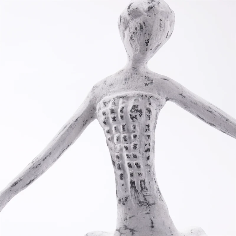 BALLERINA FIGUR "BALLETT III" | weiß, 37cm | Ballett Tänzer Skulptur