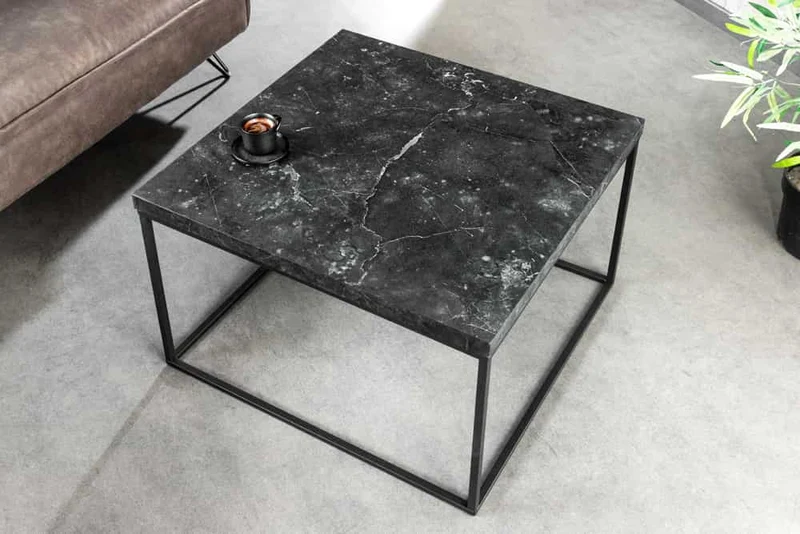 Design Couchtisch STRIVE 60cm Marmor-Look Beistelltisch