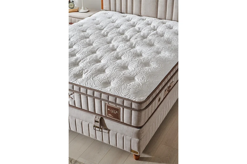 Bambi Kapok Naturel Boxspringbett-Set Naturfasern Taschenfederkern Öko H3
